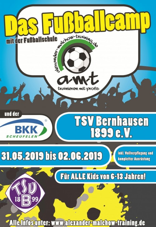 a-m-t Fußball-Camp  31.5. - 2.6.2019 beim TSV