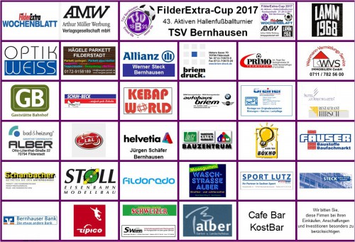 FilderExtra-Cup 2017 Dank an unsere Sponsoren