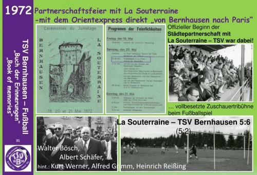 101 Jahre lila Fußballgeschichte  - 1972 Partnerschaftsfeier