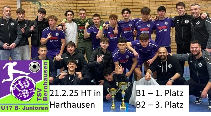 U17 B1 & B2-Junioren - erfolgreich beim Hallenturnier TSV Harthausen