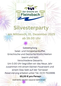 Silvester im Clubrestaurant - Ein Feuerwerk der Freude, gemeinsam ins neue Jahr!