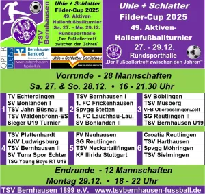 49. Aktiven-Hallenfußballturnier - 27.-29.12.- Rundsporthalle